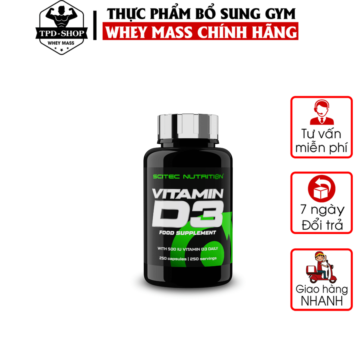 Vitamin D3 Scitec Nutrition 250 Viên