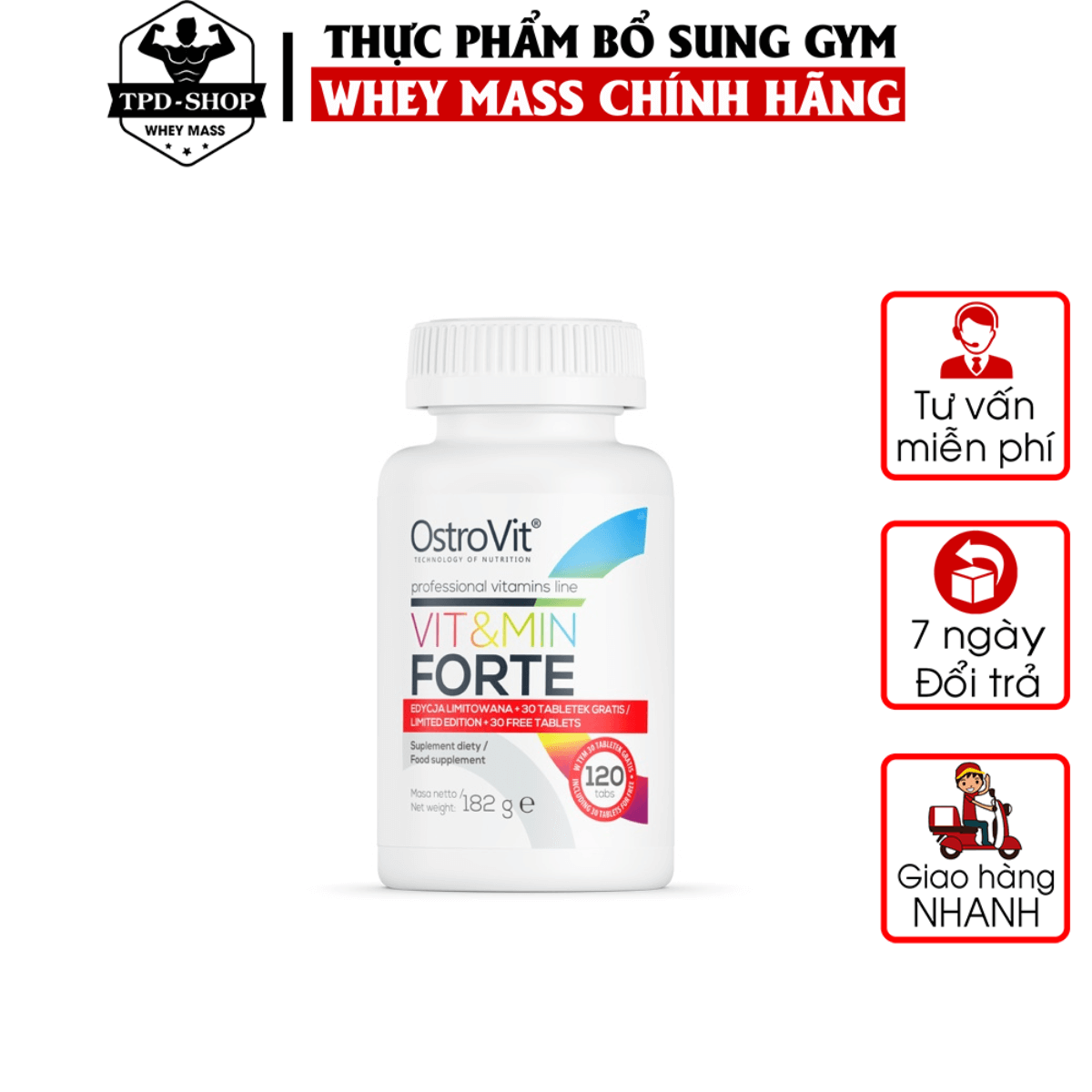 OstroVit 100% Vit&Min 120 viên