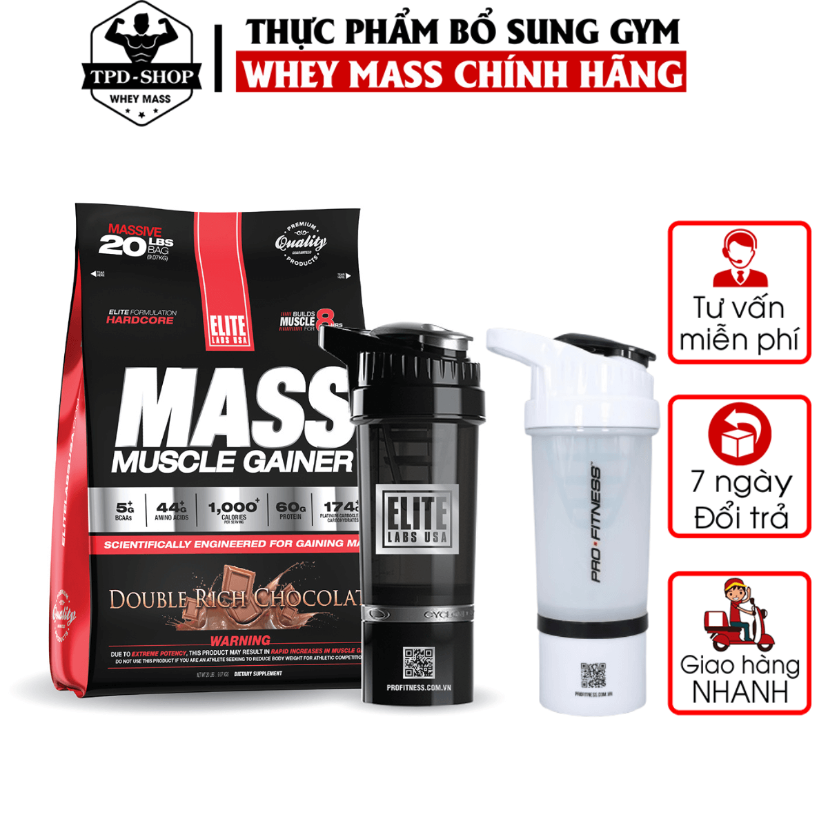 Mass Muscle Gainer 20Lbs (9.07kg)