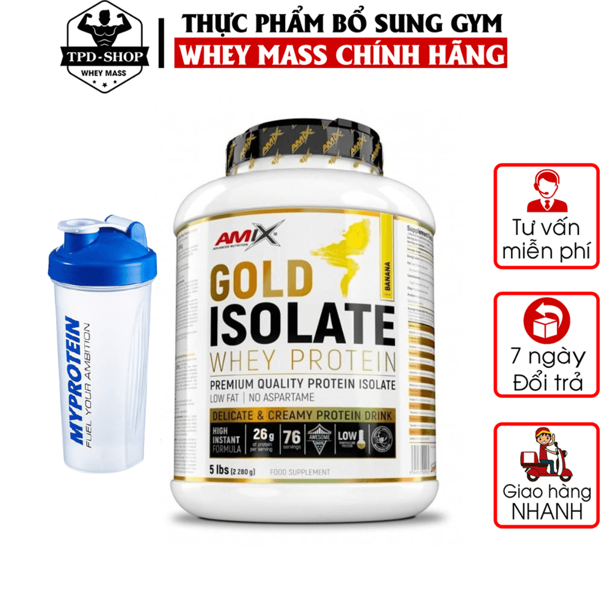 Amix Gold Isolate Whey Protein 5lbs